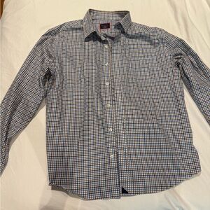 Men's UNTUCKit Masseto Mens Plaid Wrinkle Free Long Sleeve Button Down Slim Fit